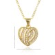 European and American jewelry, fashionable diamond-encrusted striped heart-shaped pendant necklace, women's collarbone chain, zircon CZ sweater chain design sense European and American jewelry, fashionable diamond-encrusted striped heart-shaped pendant necklace, women's collarbone chain, zircon CZ sweater chain design sense