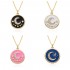 Cross-border sources of European and American fashion oil-drop moon and star geometric pendant necklaces, INS copper micro-set accessories
