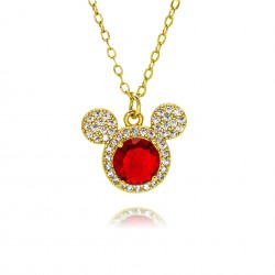 Anime mouse-style necklace, a light luxury and niche design for girls, with a high-end feel. New 2024 collarbone chain, strong chain, summer gift