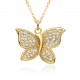 High-end style, unique personality, trapezonal color butterfly necklace, pendant, light luxury, retro collarbone chain, neck chain, best friend accessory High-end style, unique personality, trapezonal color butterfly necklace, pendant, light luxury, retro collarbone chain, neck chain, best friend accessory