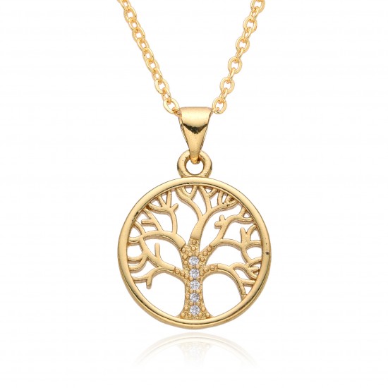Retro Life Tree pendant necklace, a new cross-border accessory for European and American women's individuality and peace Tree necklaces Retro Life Tree pendant necklace, a new cross-border accessory for European and American women's individuality and peace Tree necklaces