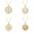 Youdaoplaceholder0 European and American fashion micro set color zircon necklace Simple round pendant necklace for women