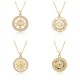Youdaoplaceholder0 European and American fashion micro set color zircon necklace Simple round pendant necklace for women Youdaoplaceholder0 European and American fashion micro set color zircon necklace Simple round pendant necklace for women