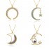 Aliexpress Women 's new fashion accessories Moon Star Pendant Fresh Personality necklace accessories necklace