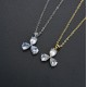 Wholesale of diamond-encrusted zircon petal pendants, necklaces, women's necklaces and InS-style women's collarbone chains in stock for cross-border trade from Europe and America Wholesale of diamond-encrusted zircon petal pendants, necklaces, women's necklaces and InS-style women's collarbone chains in stock for cross-border trade from Europe and America