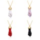 Colored natural stone fist pendant, natural crystal rough stone pendant, neckband, natural stone fist necklace Colored natural stone fist pendant, natural crystal rough stone pendant, neckband, natural stone fist necklace
