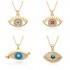Wholesale from the manufacturer of the new European and American cross-border Devil's Eye oil-dripping necklace with multi-color micro-set pendant neck accessory