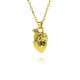 The new cross-border personalized three-dimensional teeth and heart pendant necklace features a simple and niche design with a copper gold-plated collarbone chain The new cross-border personalized three-dimensional teeth and heart pendant necklace features a simple and niche design with a copper gold-plated collarbone chain