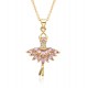 Ballet girl's light luxury style, full of diamonds, pendant necklace, female Internet celebrity, versatile collarbone chain, chain g112 Ballet girl's light luxury style, full of diamonds, pendant necklace, female Internet celebrity, versatile collarbone chain, chain g112