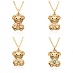 Douyin Internet celebrity live-streaming bestseller necklace, "Drip Oil Bear", light luxury, high-end, simple European and American style collarbone chain factory wholesale