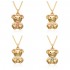 Douyin Internet celebrity live-streaming bestseller necklace, "Drip Oil Bear", light luxury, high-end, simple European and American style collarbone chain factory wholesale