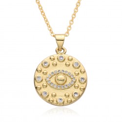 Micro-set pendant, Pharaoh's Eye, small shield, exotic style pendant, male and female Devil's Eye pendant