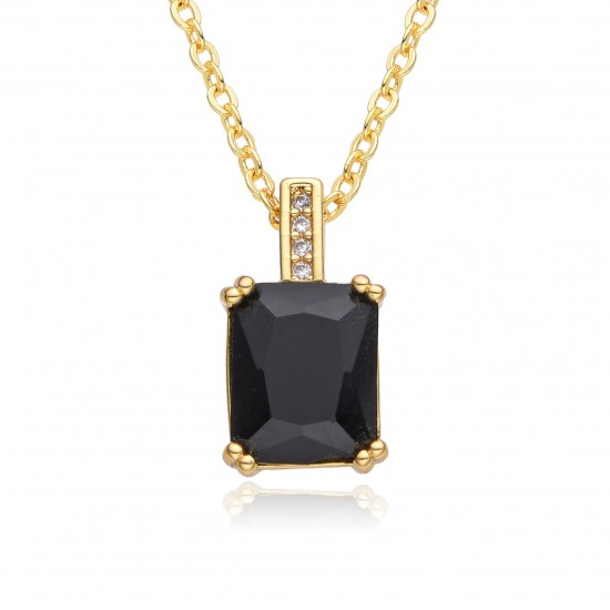 Square zircon necklace, a simple European and American Instagram collarbone chain, a light luxury niche Internet celebrity, versatile collarbone chain Square zircon necklace, a simple European and American Instagram collarbone chain, a light luxury niche Internet celebrity, versatile collarbone chain