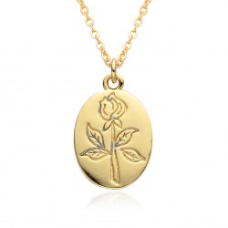 Fashionable commuting copper gold-plated one-stand rose personalized pendant necklace for women, European and American irregular collarbone chain for women