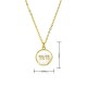 Cross-border European and American copper gold-plated colored shell letter necklace for women's trade, 18K gold oil-dropped 11-digit pendant Cross-border European and American copper gold-plated colored shell letter necklace for women's trade, 18K gold oil-dropped 11-digit pendant
