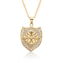 Wholesale of InS-style gold-plated light luxury necklaces for women with a niche design and a sense of high-end collarbone chains and heart-shaped pendants
