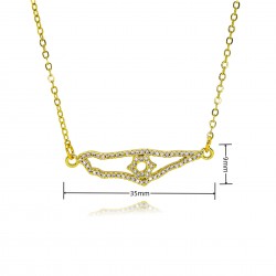 Clearance sale of European and American diamond-encrusted smiling face pendant necklaces, women's Instagram hip-hop simple sweater chains, cross-border autumn and winter new styles
