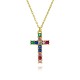 Cross-style necklace, a light luxury and niche design for girls, exudes a sense of sophistication. 2024 new collarbone chain and strong chain necklace Cross-style necklace, a light luxury and niche design for girls, exudes a sense of sophistication. 2024 new collarbone chain and strong chain necklace