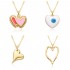 Niche design O-shaped chain irregular heart-shaped necklace for women, simple and versatile heart-shaped pendant, collarbone chain