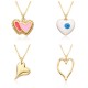 Niche design O-shaped chain irregular heart-shaped necklace for women, simple and versatile heart-shaped pendant, collarbone chain Niche design O-shaped chain irregular heart-shaped necklace for women, simple and versatile heart-shaped pendant, collarbone chain