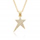 Retro hot girl y2k star five-pointed star pendant layered necklace, sweet and cool, slightly inlaid copper and gold-plated, niche design collarbone Retro hot girl y2k star five-pointed star pendant layered necklace, sweet and cool, slightly inlaid copper and gold-plated, niche design collarbone