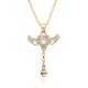 A zircon necklace featuring a female Cupid's heart, a trendy, light luxury and niche design with angel wings and heart-shaped tassels A zircon necklace featuring a female Cupid's heart, a trendy, light luxury and niche design with angel wings and heart-shaped tassels