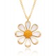 A variety of golden copper pendants studded with diamonds, zircon starfish, sunflower, O-shaped necklaces, women's accessories, and cute girl pendants A variety of golden copper pendants studded with diamonds, zircon starfish, sunflower, O-shaped necklaces, women's accessories, and cute girl pendants