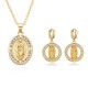In Europe and America, cross-border religious copper slightly inlaid zircon pendant women's jewelry, the Virgin Mary necklace, is popular In Europe and America, cross-border religious copper slightly inlaid zircon pendant women's jewelry, the Virgin Mary necklace, is popular