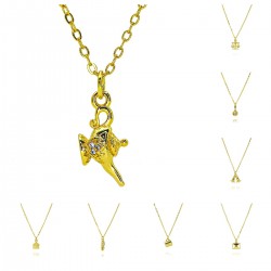 Cross-border bestseller AliExpress Amazon copper-plated 18K gold necklace pendant Aladdin Magic lamp bell Niche design