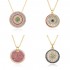 European and American cross-border micro-set zircon Devil Eye pendant Necklace Colored zirconium geometric eye necklace women Necklace