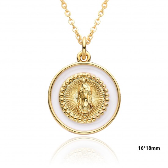 European and American fashion cross-border religious copper Jesus oil drop pendant jewelry, women's Catholic Virgin Mary necklace European and American fashion cross-border religious copper Jesus oil drop pendant jewelry, women's Catholic Virgin Mary necklace