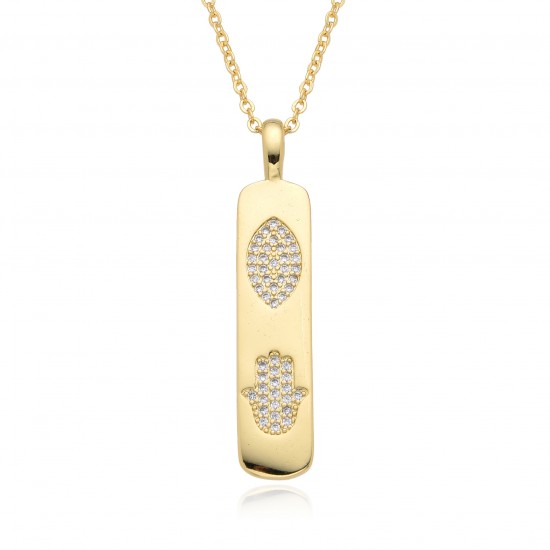 Wholesale of cross-border trendy new accessories, personalized gold bar designs, heart-shaped crosses, rainbow lightning pendants and necklaces Wholesale of cross-border trendy new accessories, personalized gold bar designs, heart-shaped crosses, rainbow lightning pendants and necklaces