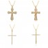 A popular retro rhinestone cross pendant necklace from Europe and America, a creative women's fashion pendant collarbone chain