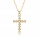 2023 new micro-set hollowed-out cross necklace, women's summer accessory pendant, fashionable and simple sweater chain accessory 2023 new micro-set hollowed-out cross necklace, women's summer accessory pendant, fashionable and simple sweater chain accessory