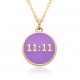 European and American Instagram niche Double 11 copper electroplated 18K gold oil drip pendant 11:11 11:11 Personalized necklace European and American Instagram niche Double 11 copper electroplated 18K gold oil drip pendant 11:11 11:11 Personalized necklace