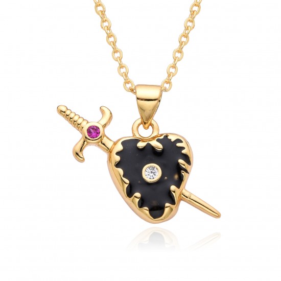 Niche design O-shaped chain irregular heart-shaped necklace for women, simple and versatile heart-shaped pendant, collarbone chain Niche design O-shaped chain irregular heart-shaped necklace for women, simple and versatile heart-shaped pendant, collarbone chain
