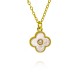 A lucky five-petal flower copper-plated round bead necklace with a beaded border is selling well in Europe and America. It is a simple, fashionable and versatile collarbone chain for women A lucky five-petal flower copper-plated round bead necklace with a beaded border is selling well in Europe and America. It is a simple, fashionable and versatile collarbone chain for women