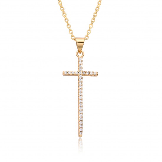 A light luxury full-diamond micro-set design, a lively and dazzling cross necklace for women, and a simple Instagram pendant A light luxury full-diamond micro-set design, a lively and dazzling cross necklace for women, and a simple Instagram pendant