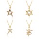 Retro hot girl y2k star five-pointed star pendant layered necklace, sweet and cool, slightly inlaid copper and gold-plated, niche design collarbone Retro hot girl y2k star five-pointed star pendant layered necklace, sweet and cool, slightly inlaid copper and gold-plated, niche design collarbone