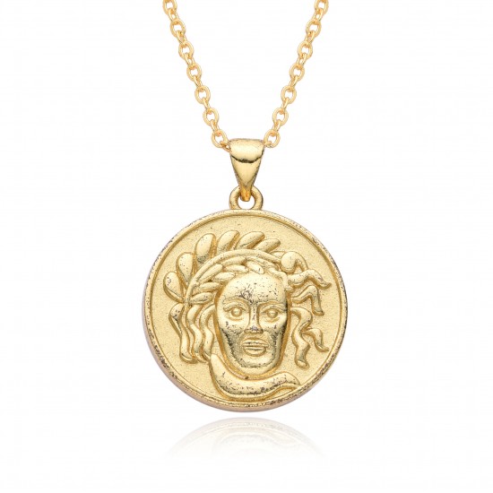 European and American cross-border fashion and creative pendant jewelry, copper plated 18K gold hollowed-out sun and moon necklace European and American cross-border fashion and creative pendant jewelry, copper plated 18K gold hollowed-out sun and moon necklace