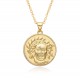 European and American cross-border fashion and creative pendant jewelry, copper plated 18K gold hollowed-out sun and moon necklace European and American cross-border fashion and creative pendant jewelry, copper plated 18K gold hollowed-out sun and moon necklace