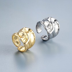 Wholesale of irregular ring opening designs for both men and women in cross-border fashion in Europe and America, with exaggerated ins style rings