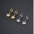 European and American cross-border trade style diamond-encrusted CZ Zircon star earrings, light luxury and romantic women's earrings, ins style earrings in stock