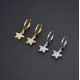 European and American cross-border trade style diamond-encrusted CZ Zircon star earrings, light luxury and romantic women's earrings, ins style earrings in stock European and American cross-border trade style diamond-encrusted CZ Zircon star earrings, light luxury and romantic women's earrings, ins style earrings in stock