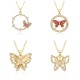 Butterfly necklaces for women with electroplated micro-set zircon pendants are selling well across borders in Europe and America. These are niche, light luxury and high-end necklaces in stock Butterfly necklaces for women with electroplated micro-set zircon pendants are selling well across borders in Europe and America. These are niche, light luxury and high-end necklaces in stock