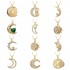 The new European and American ethnic style slightly set zircon sun and moon necklace pendant features a light luxury and niche design with a cold collarbone chain