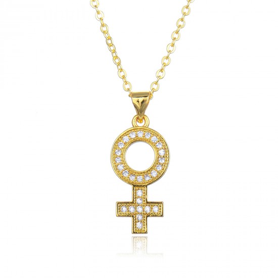 Diamond-encrusted zircon CZ women's symbol necklaces and women's necklaces are popular in Europe and America, featuring a simple and light luxury collarbone chain in an ins style Diamond-encrusted zircon CZ women's symbol necklaces and women's necklaces are popular in Europe and America, featuring a simple and light luxury collarbone chain in an ins style
