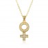 Diamond-encrusted zircon CZ women's symbol necklaces and women's necklaces are popular in Europe and America, featuring a simple and light luxury collarbone chain in an ins style