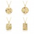 European and American cross-border Amazon bestsellers: Round brand collarbone chain, colored zircon eye pendant, Life tree necklace