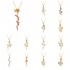In 2025, the Year of the Snake, 14 types of curved snake-shaped micro-set pendant necklaces, women's chocker necklaces, copper and gold-plated jewelry